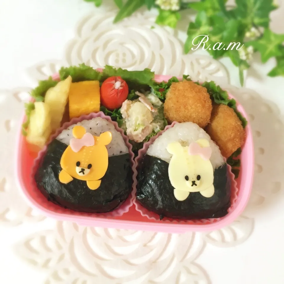 貼るだけでキャラ弁♬ルルロロちゃん♡おにぎり弁当|R.a.mさん