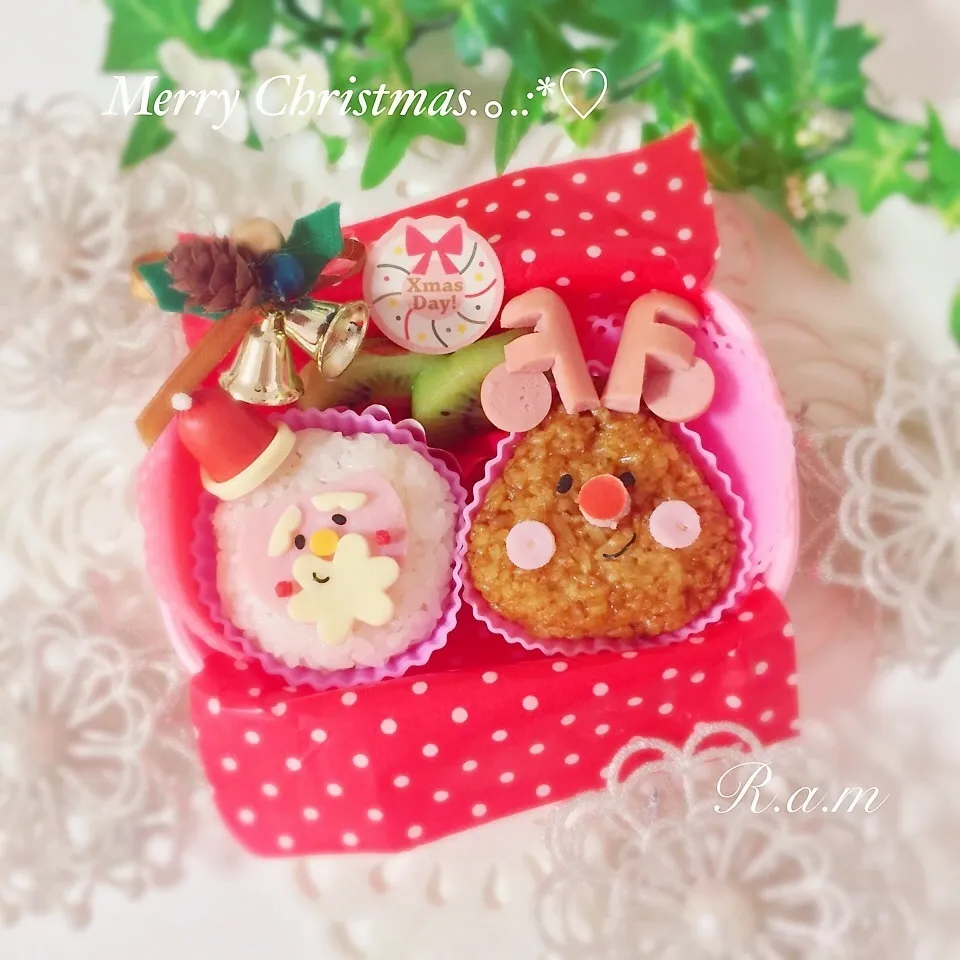 サンタクロース&トナカイ♡クリスマスおにぎり弁当|R.a.mさん