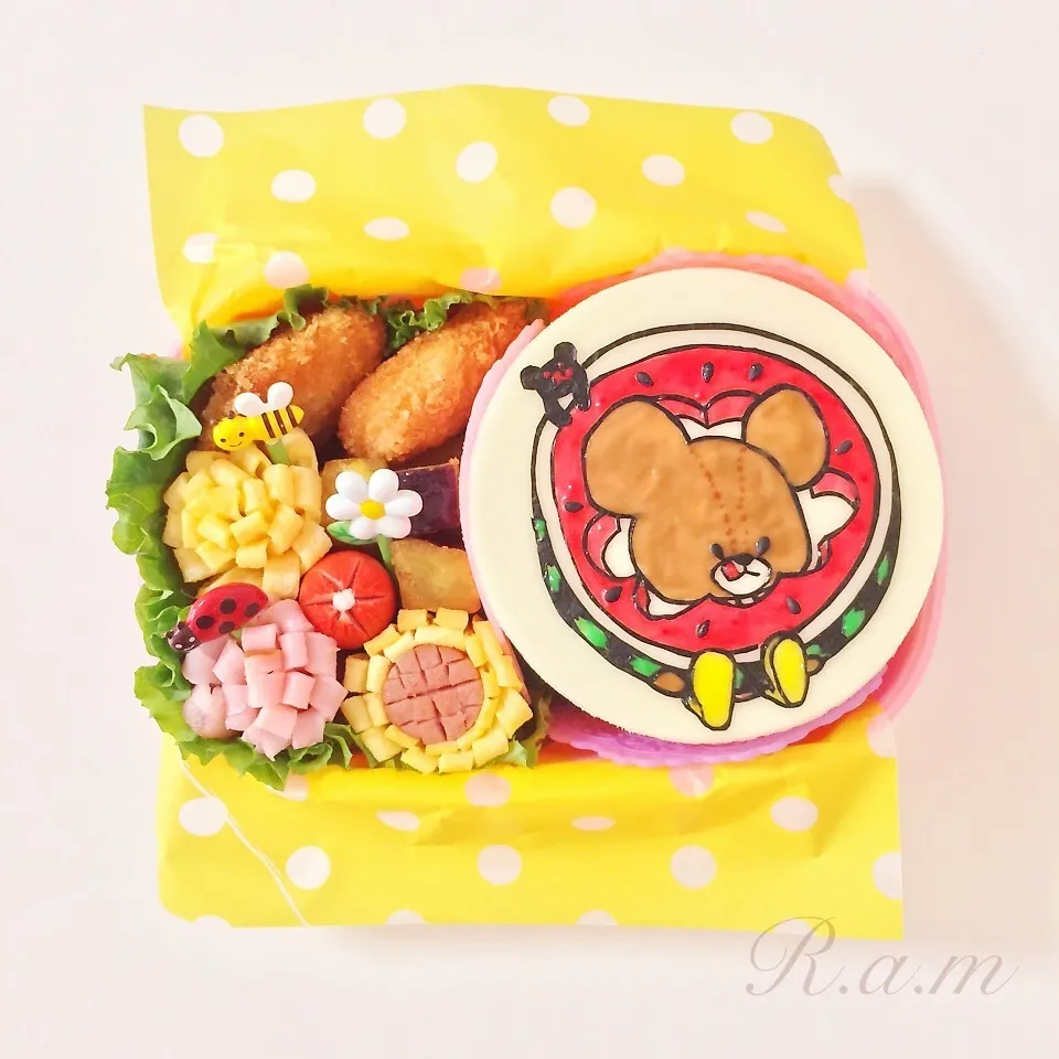 ジャッキーとまっかっかなスイカ♡サンドイッチ弁当♬|R.a.mさん