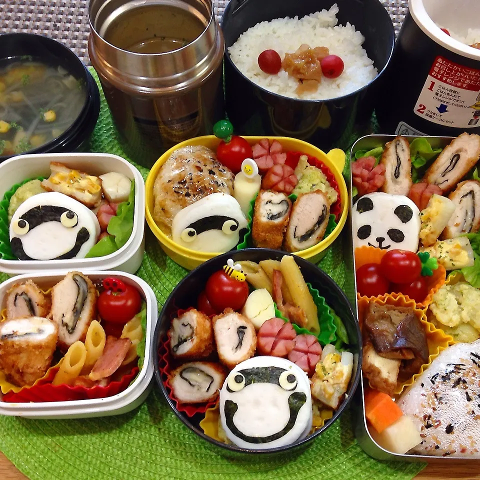 Snapdishの料理写真:今日の野球ファミリー弁当|トッシーさん