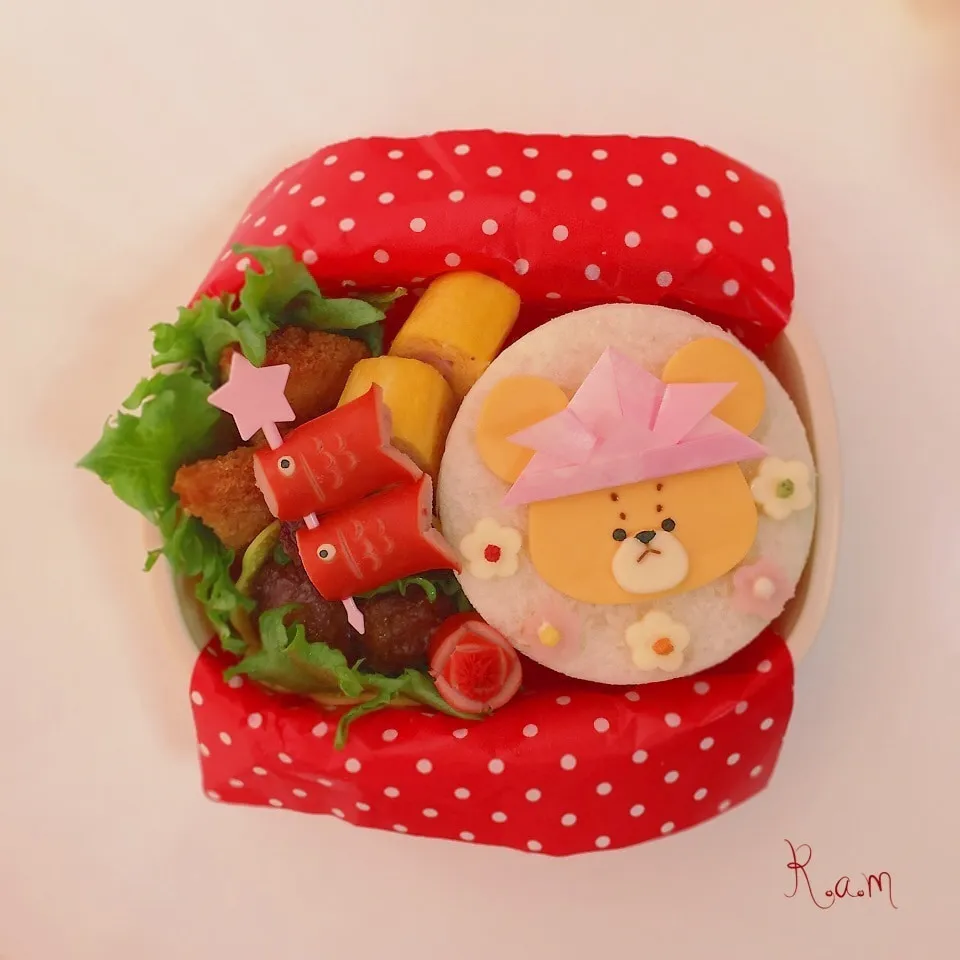 こどもの日♡ジャッキー&鯉のぼりサンドイッチ弁当☻|R.a.mさん