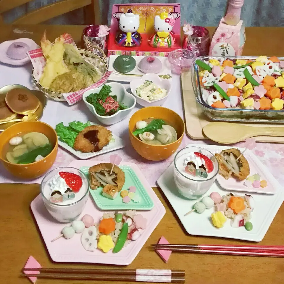 ＊ひなまつり料理全体🎎✨＊#ひなまつり|とししいたけさん