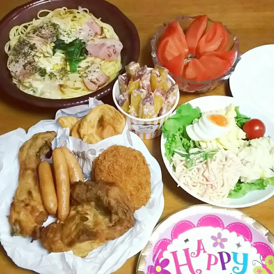 Snapdishの料理写真:＊バースデイパーティー料理🎉🎵＊|とししいたけさん