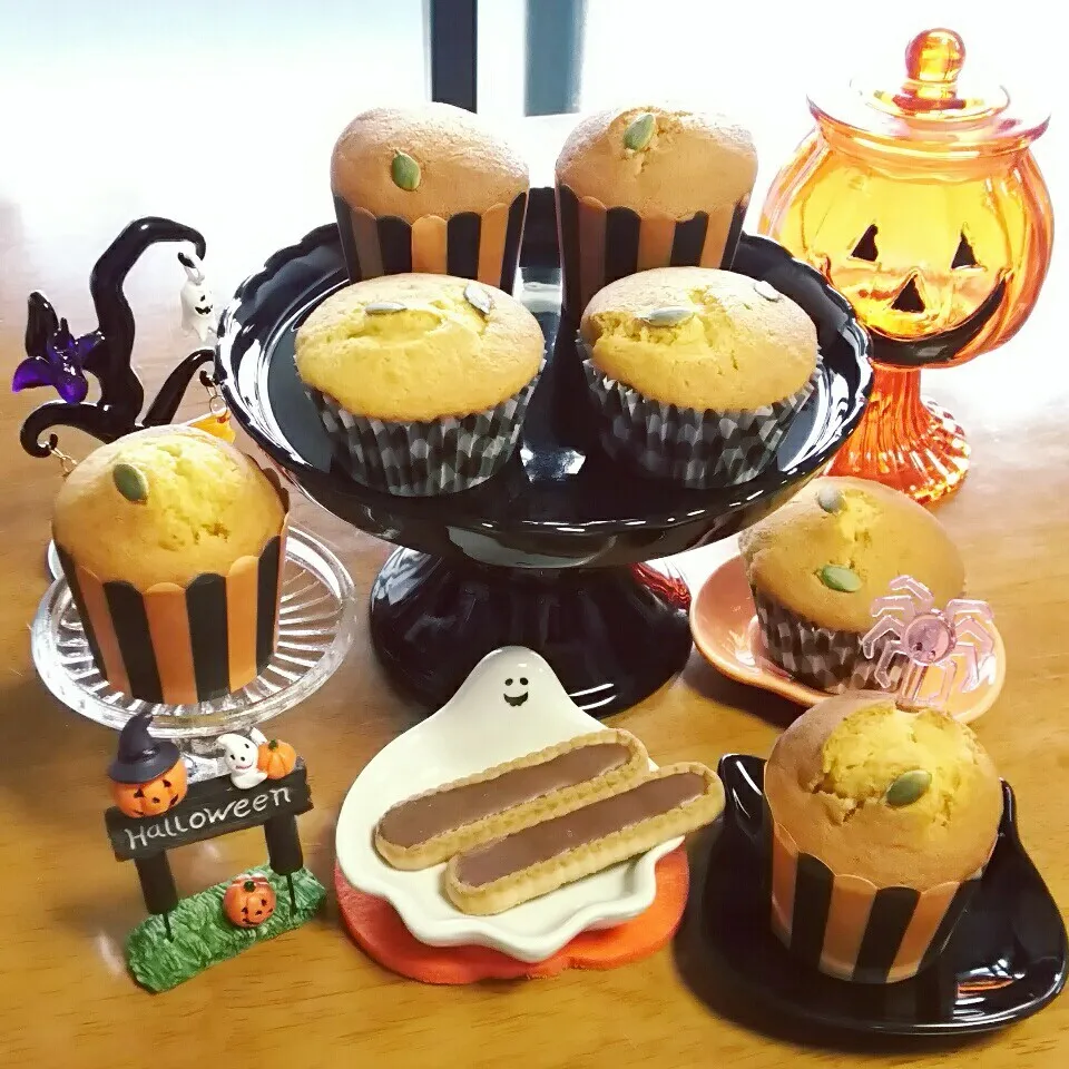 ＊ハロウィン🎃かぼちゃのカップケーキ＊|とししいたけさん