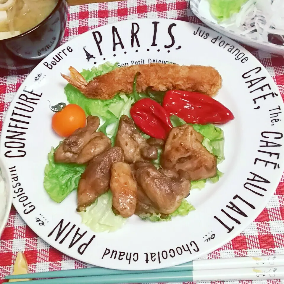 ＊ガリバタ醤油チキン🍗晩ご飯🌃🎵＊|とししいたけさん