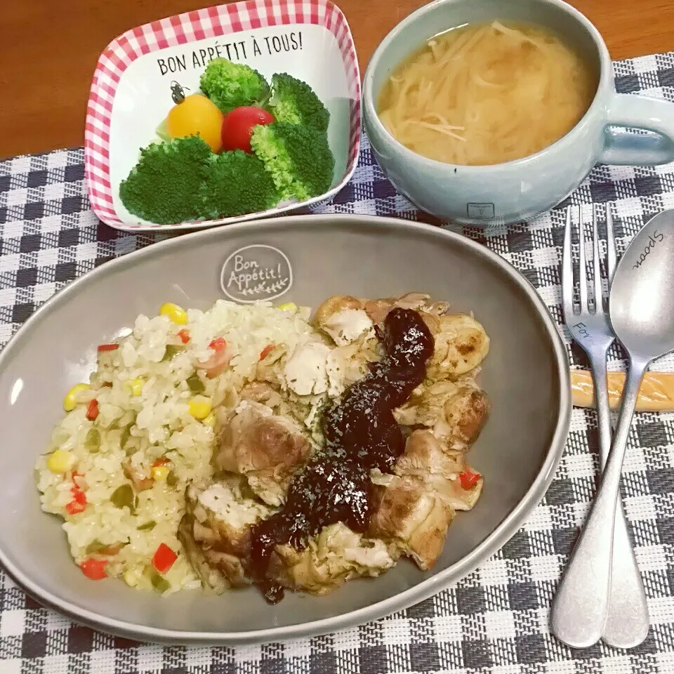 ＊しゃなママさんのジャンバラヤBBQチキン🍗＊|とししいたけさん