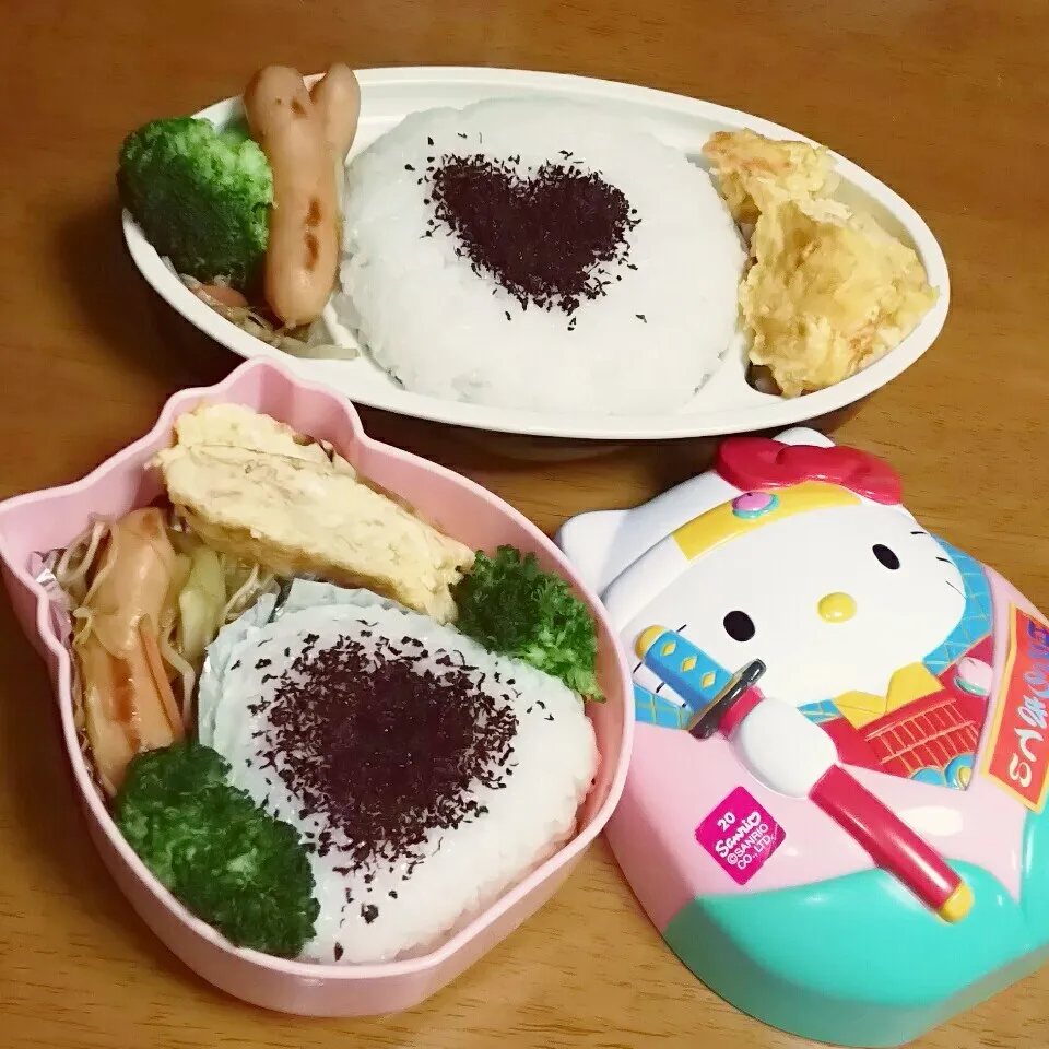 Snapdishの料理写真:＊旦那さん弁当と自分弁当🍱🎵＊|とししいたけさん