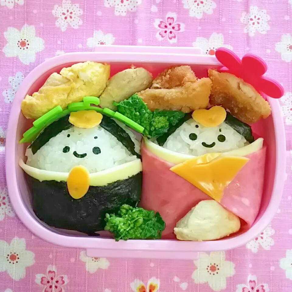 Snapdishの料理写真:＊ひなまつり弁当🎎幼稚園最後のお弁当😌＊#ひなまつり|とししいたけさん