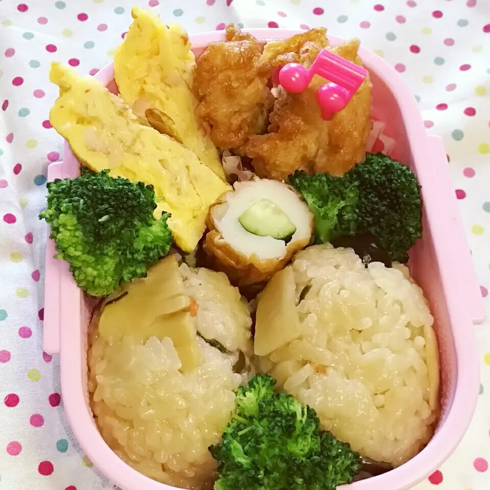 ＊たけのこの炊き込みご飯で❤幼稚園のお弁当🎵＊|とししいたけさん