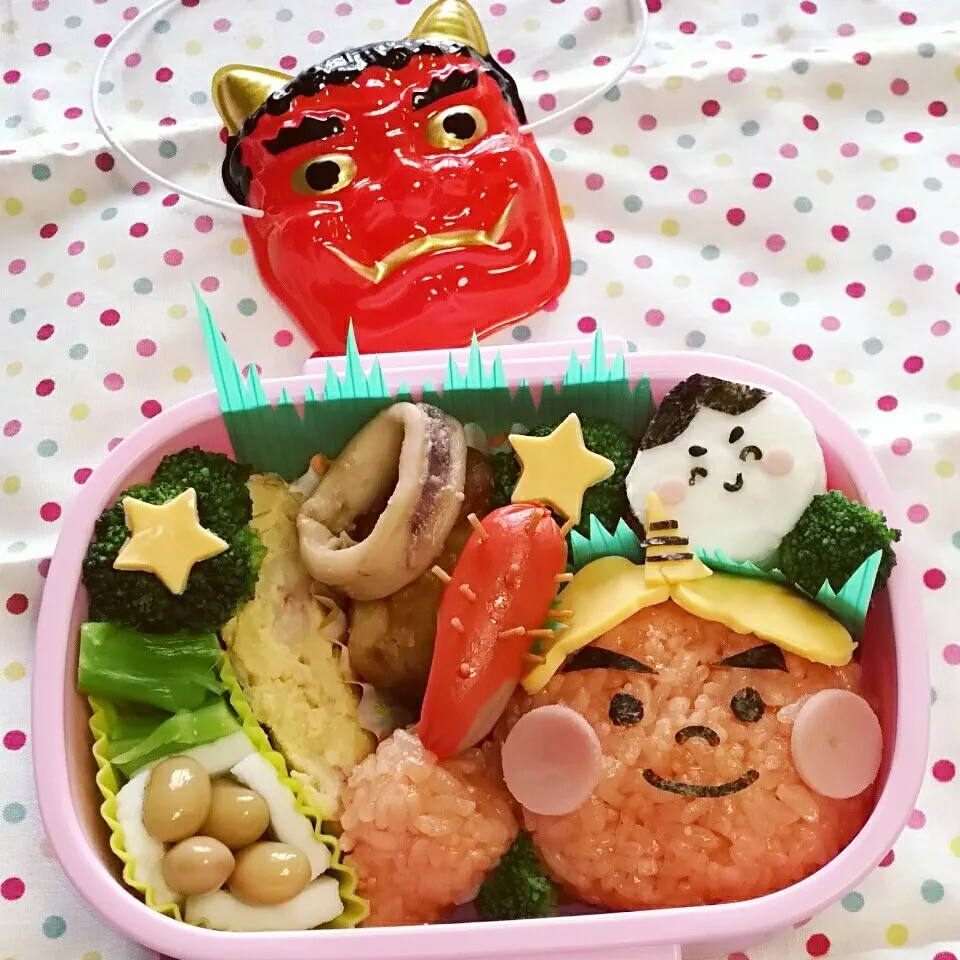 Snapdishの料理写真:＊真似っこ節分弁当👹＊|とししいたけさん