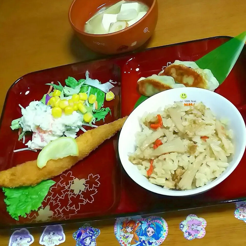 ＊タケノコご飯定食＊|とししいたけさん