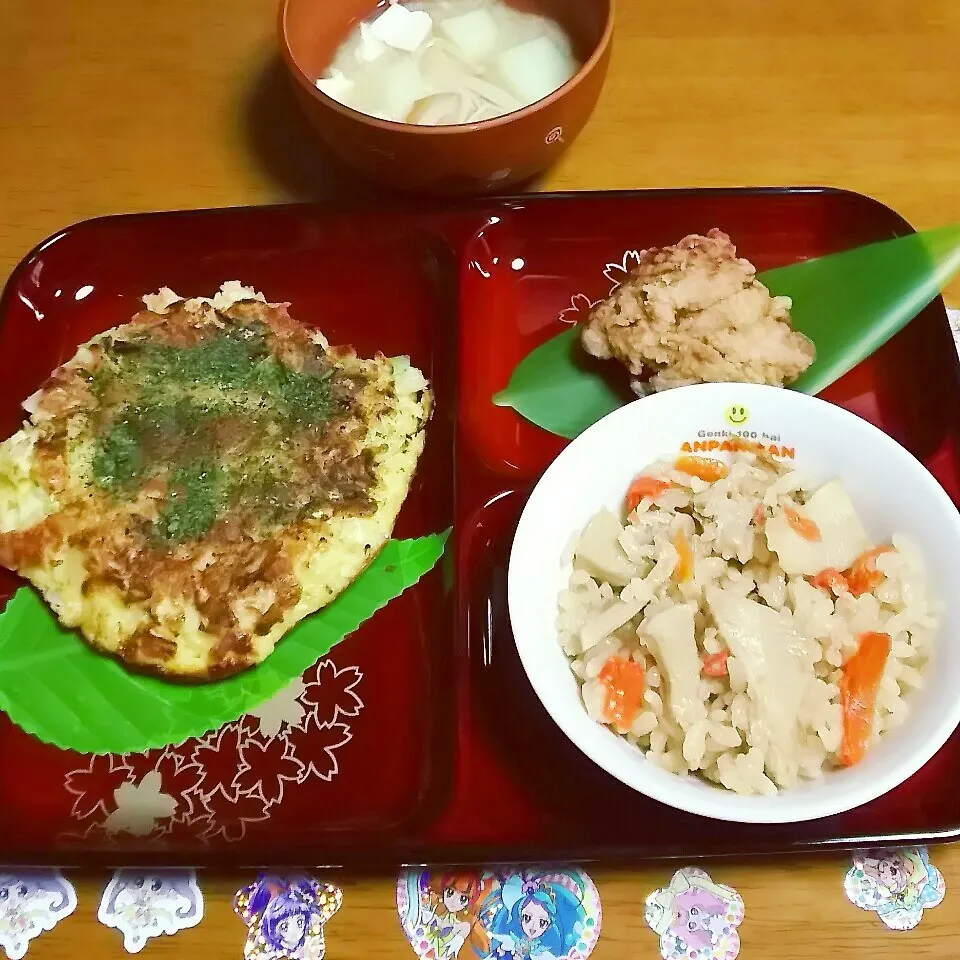 ＊タケノコご飯定食＊|とししいたけさん