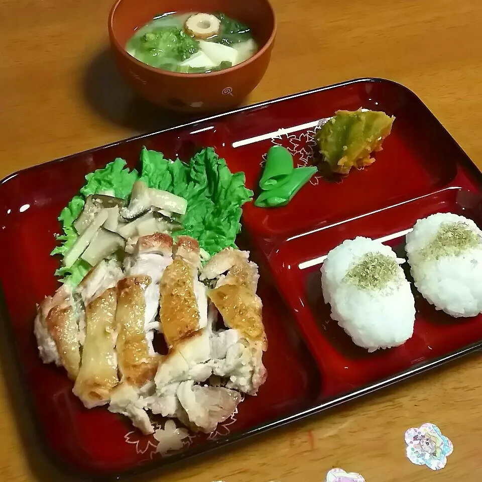 ＊お子様定食～塩麹チキンステーキ＊|とししいたけさん