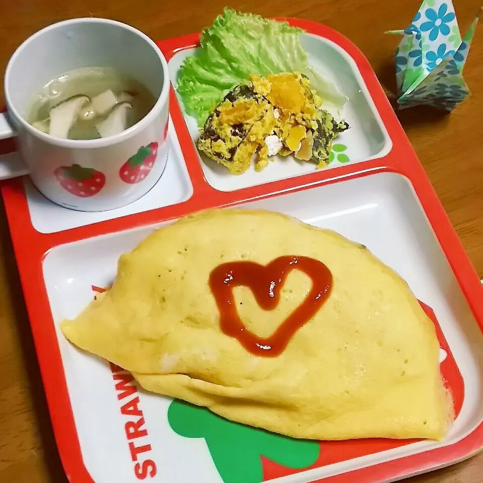 Snapdishの料理写真:＊お子様オムライス＊|とししいたけさん