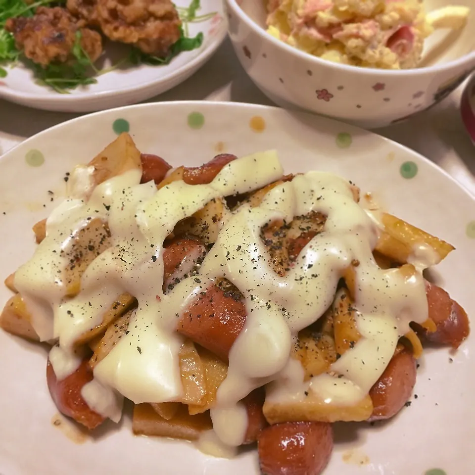 筍とウィンナーのバター焼肉タレソテー|わことひろさん