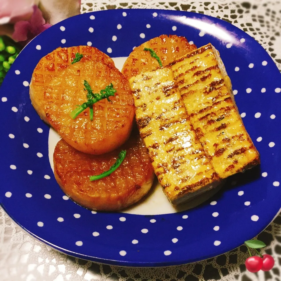 Snapdishの料理写真:💙なつ6017💙さんの♡大根と焼き豆腐のステーキ❤️|さくらんぼさん