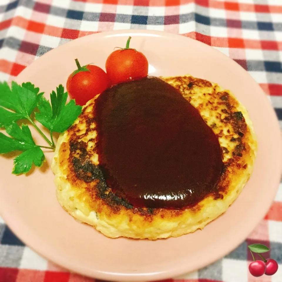 Snapdishの料理写真:Momokoさんの♡肉なし豆腐ハンバーグ美味ソース❤️|さくらんぼさん