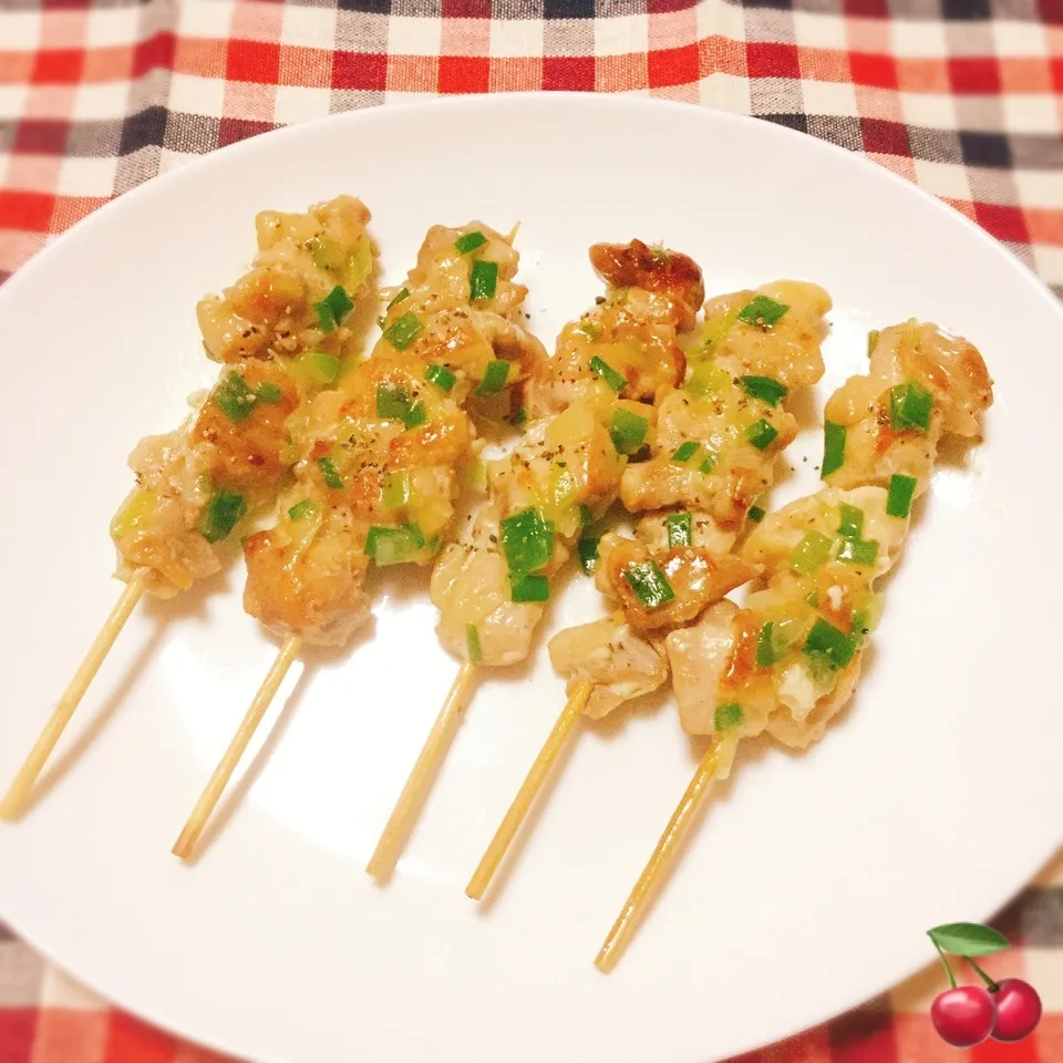 マネっこ♪ちたこさんの♡絶品おうち焼き鳥♡ヤバ旨ネギ塩だれ❤|さくらんぼさん