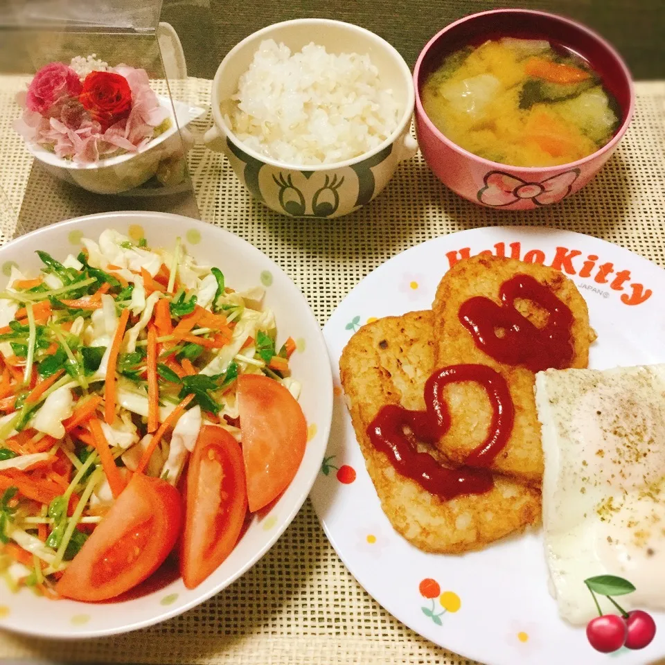 晩ご飯🍒ムツさんの♡人参たっぷり酢玉ねぎ入り♡サラダ❤|さくらんぼさん