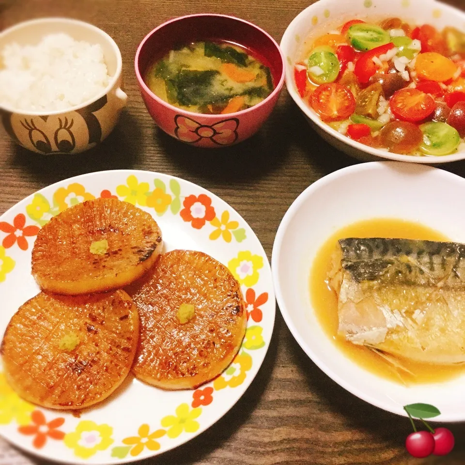 晩ご飯🍒マネっこ♪ソラシェフさんの大根ステーキ❤️|さくらんぼさん