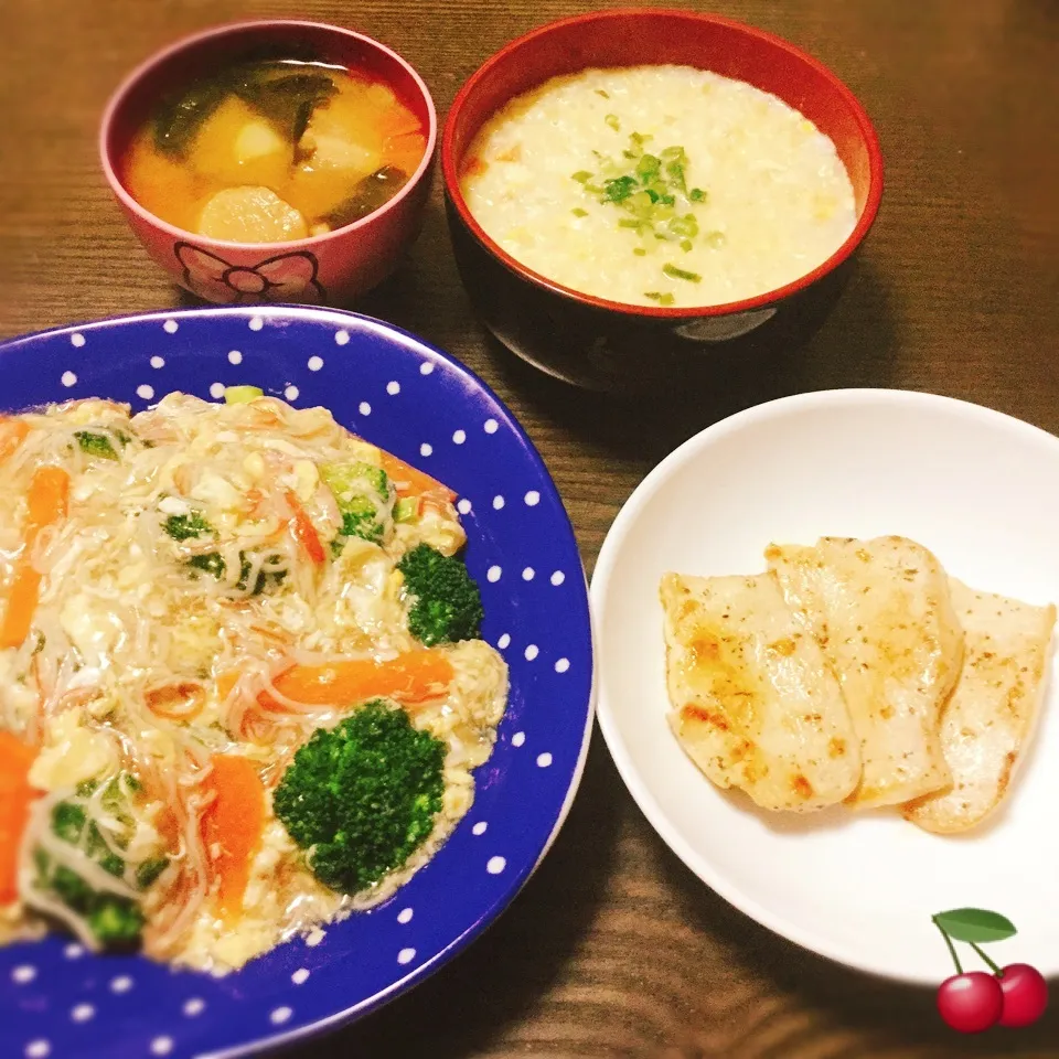 晩ご飯♪ソラシェフさんのブロッコリーと人参のカニカマあんかけ|さくらんぼさん