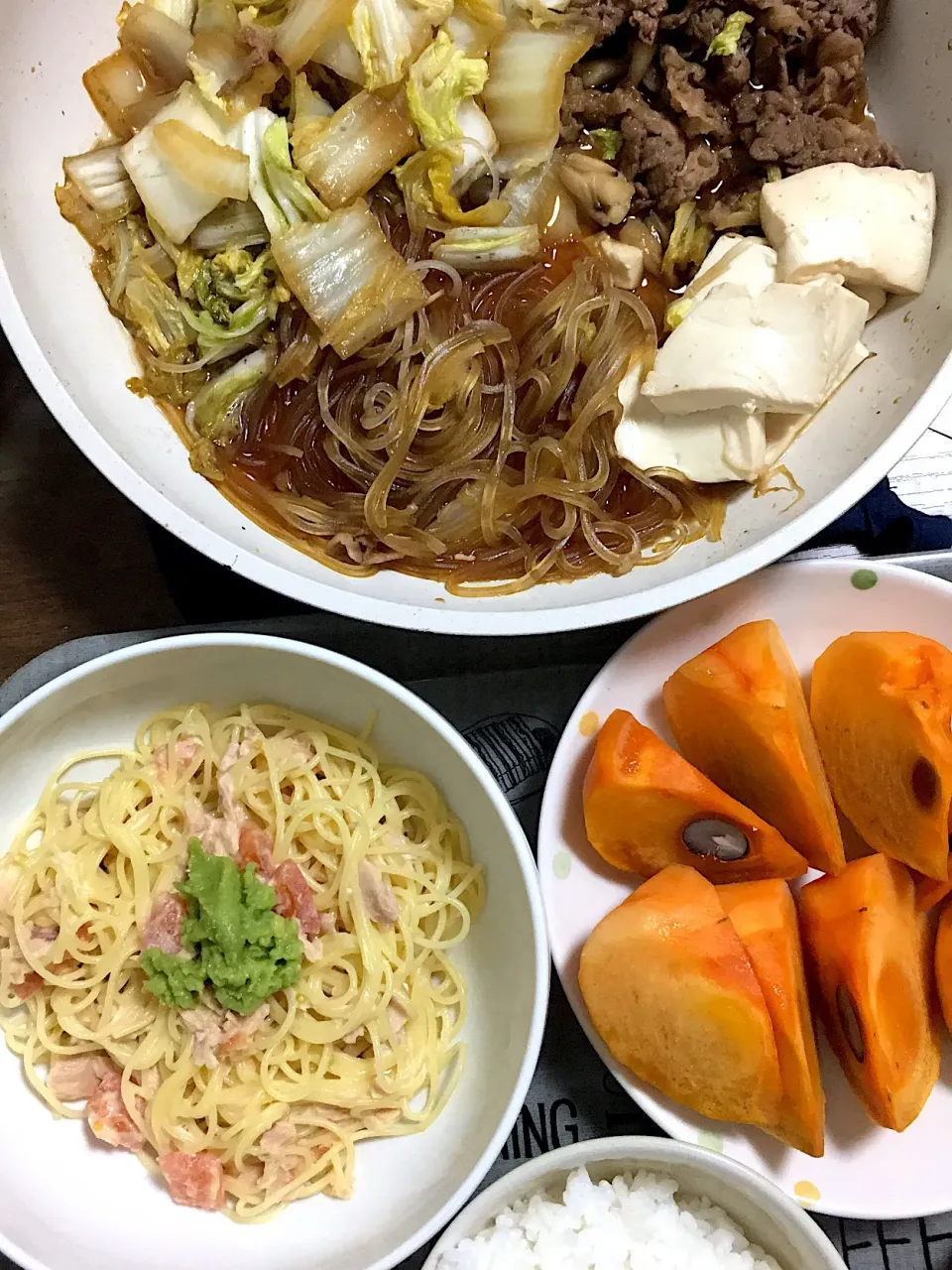 すき焼きとトマトツナのパスタサラダ|あんこさん