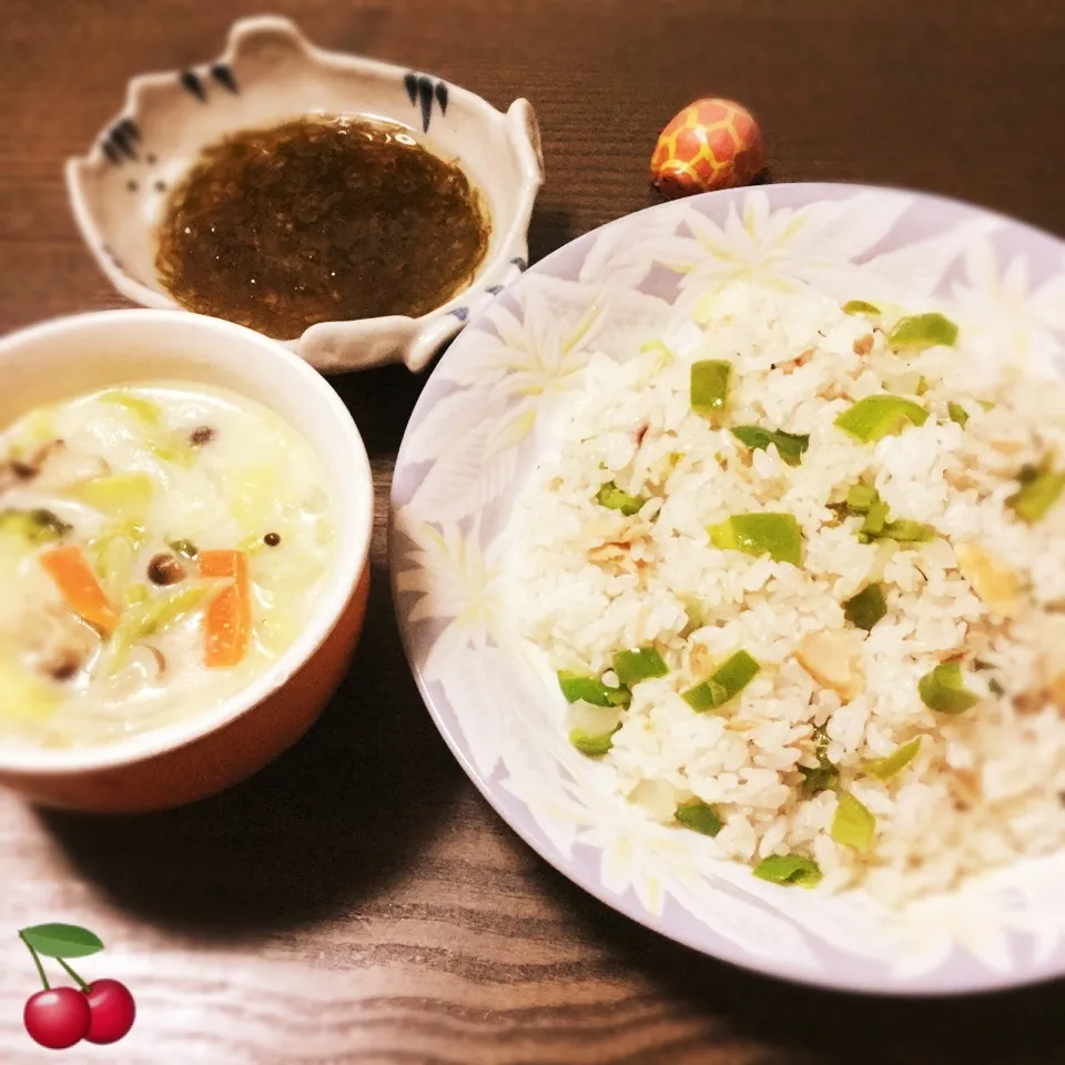 Snapdishの料理写真:晩ご飯🍒|さくらんぼさん