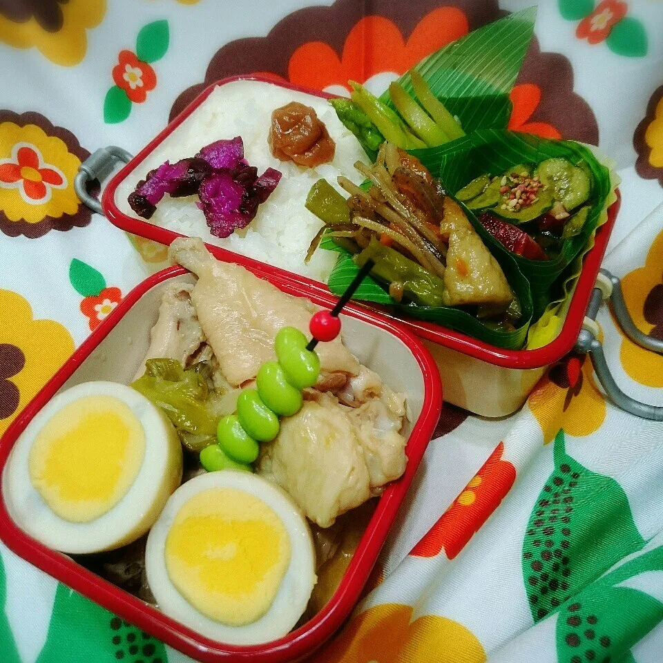 手羽中の甘辛煮弁当|さらだきの子さん