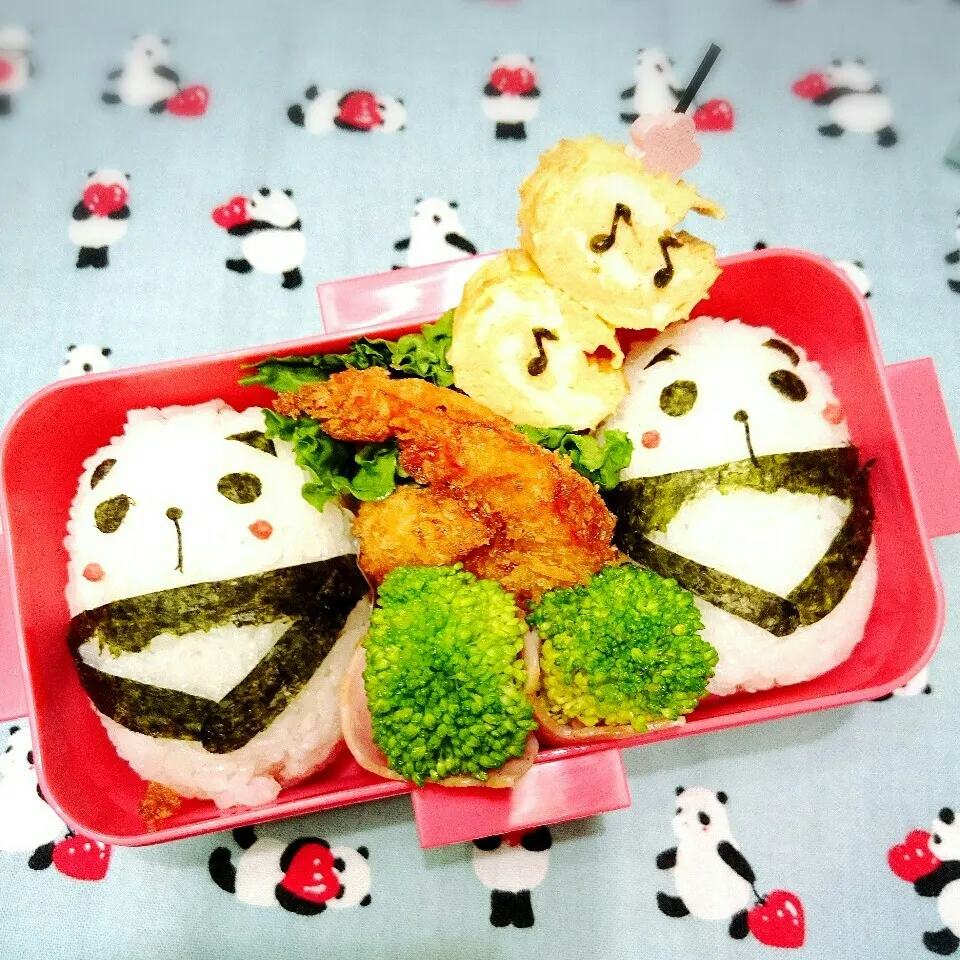 おすましパンダ弁当|さらだきの子さん