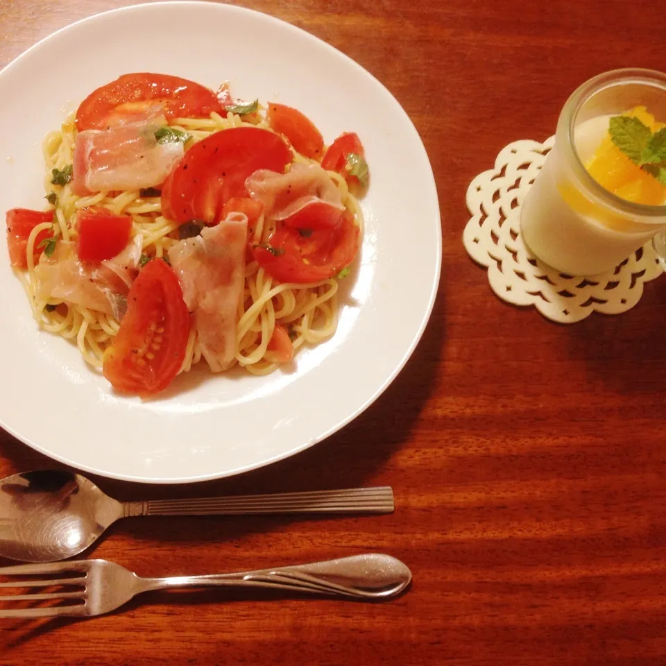 🍅トマトと生ハムの冷製カッペリーニ🍅|yuiママさん