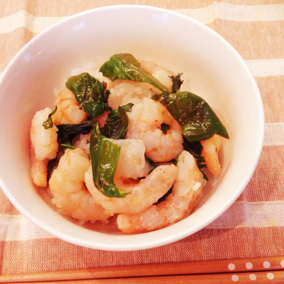 海老とピーマンの蒲焼き丼(ヒルナンデスで)|yuiママさん