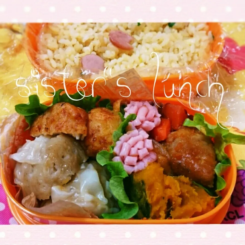 Snapdishの料理写真:17.02.19の妹ちゃんへのお弁当🍱|💗やよ💗さん