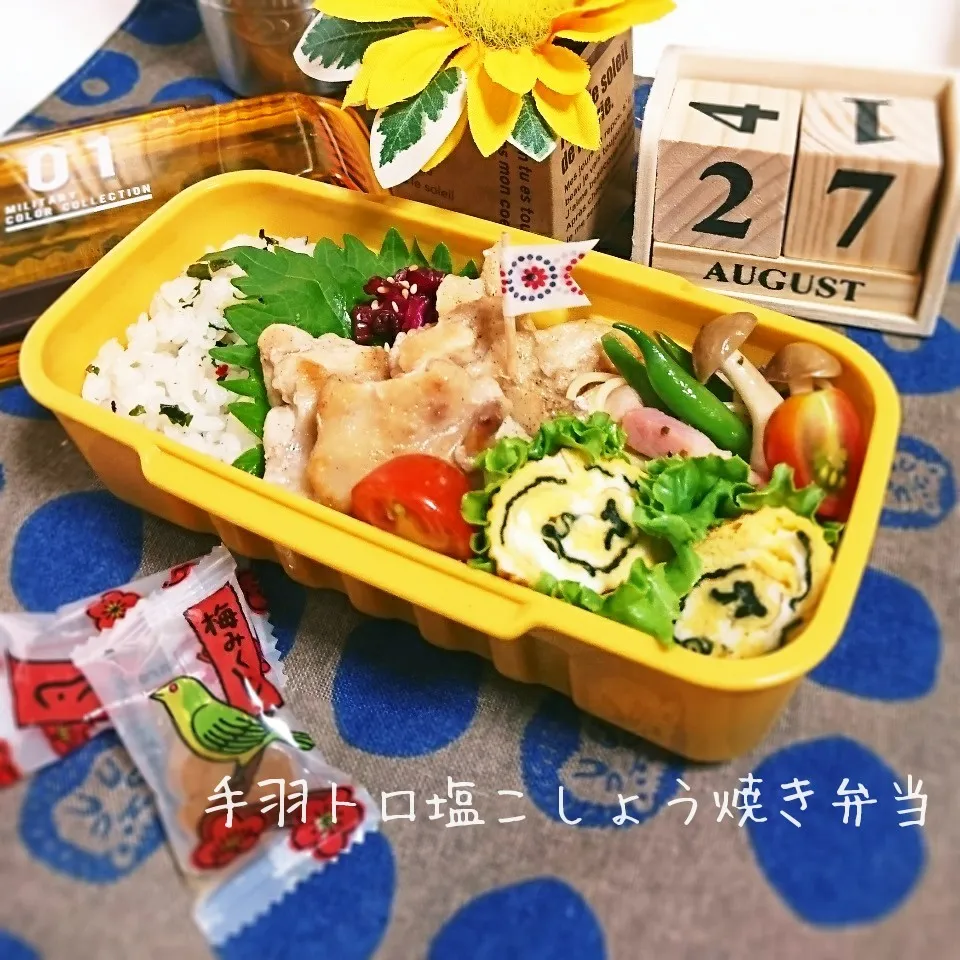 手羽トロ塩こしょう焼き弁当(高1娘用)|mugioさん