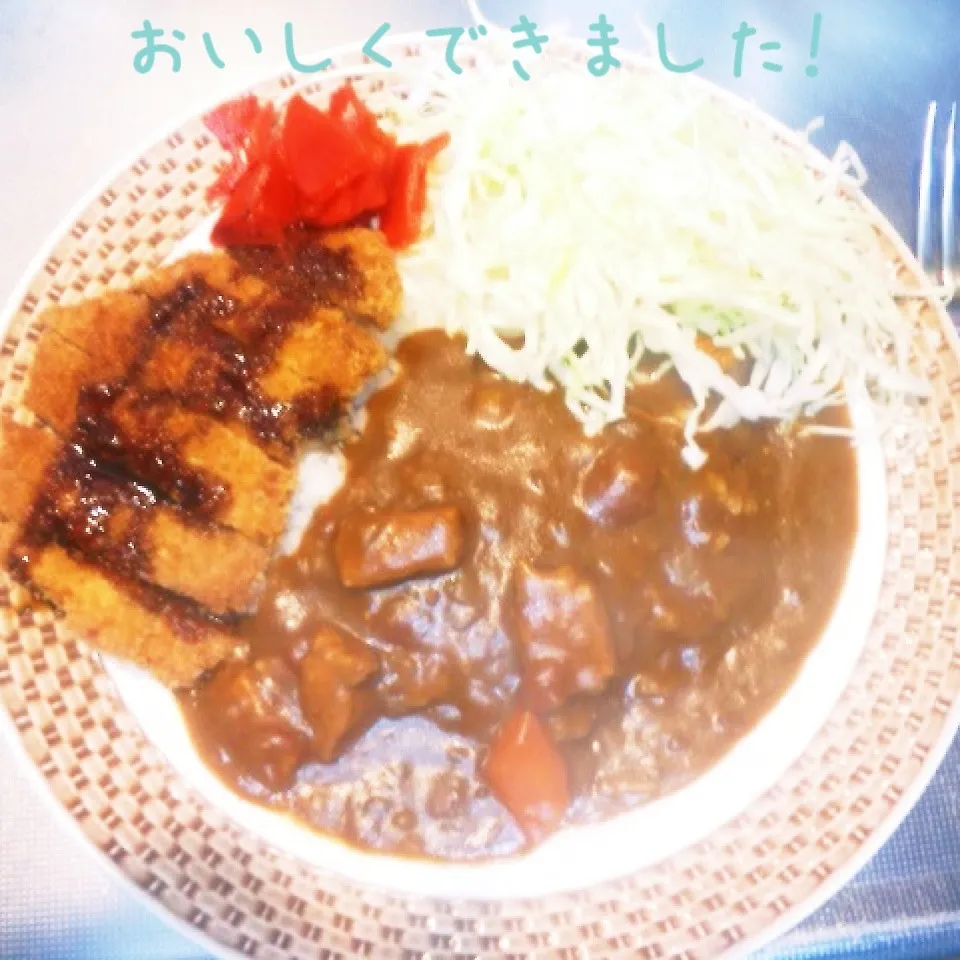 Snapdishの料理写真:カツカレー|dr.よっしーパパ(ふらっとちゃんねるパパママレオくん)さん