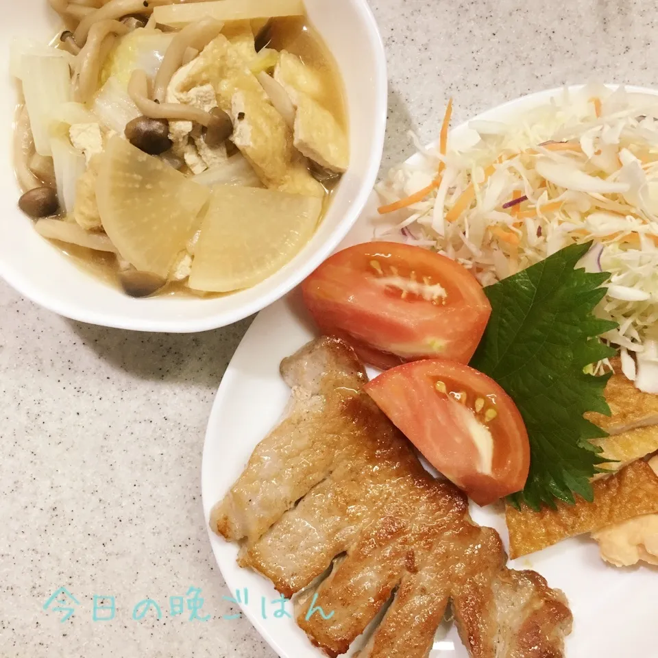 大根の煮物 豚肉のソテー|よっぴぃさん