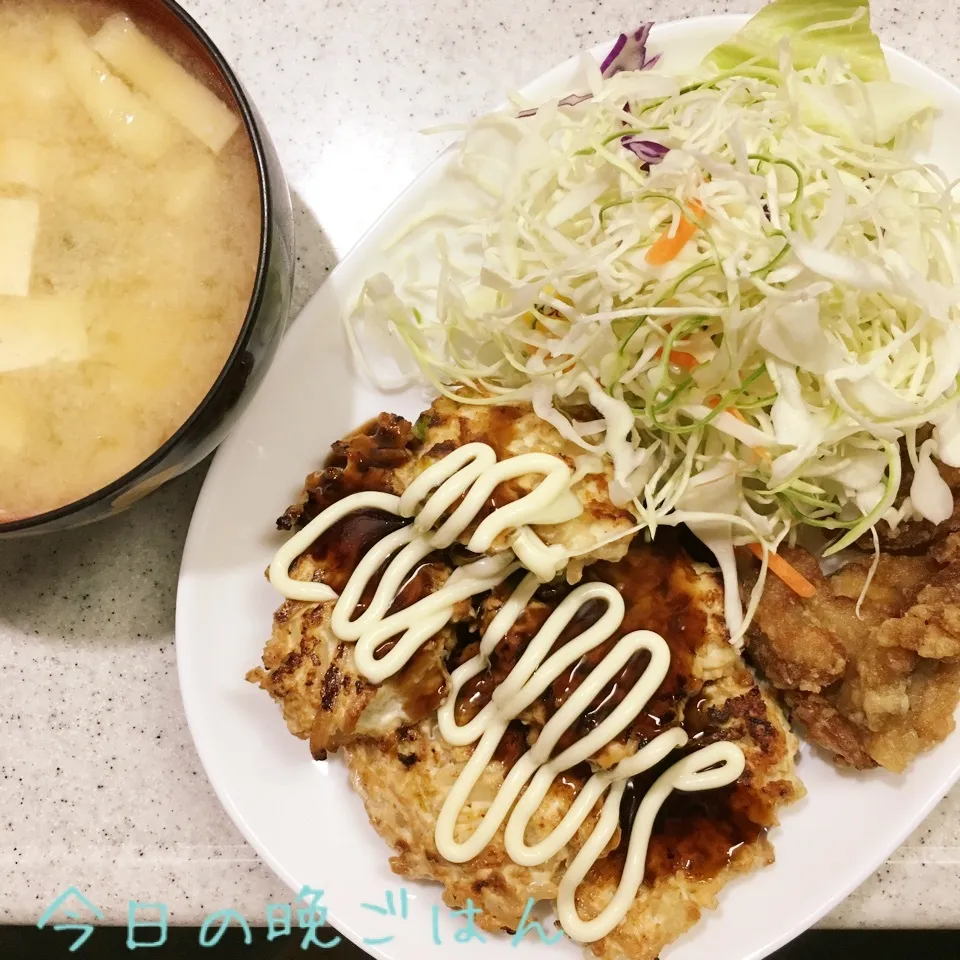 長ねぎもやしつくね 豆腐と油揚げの味噌汁|よっぴぃさん