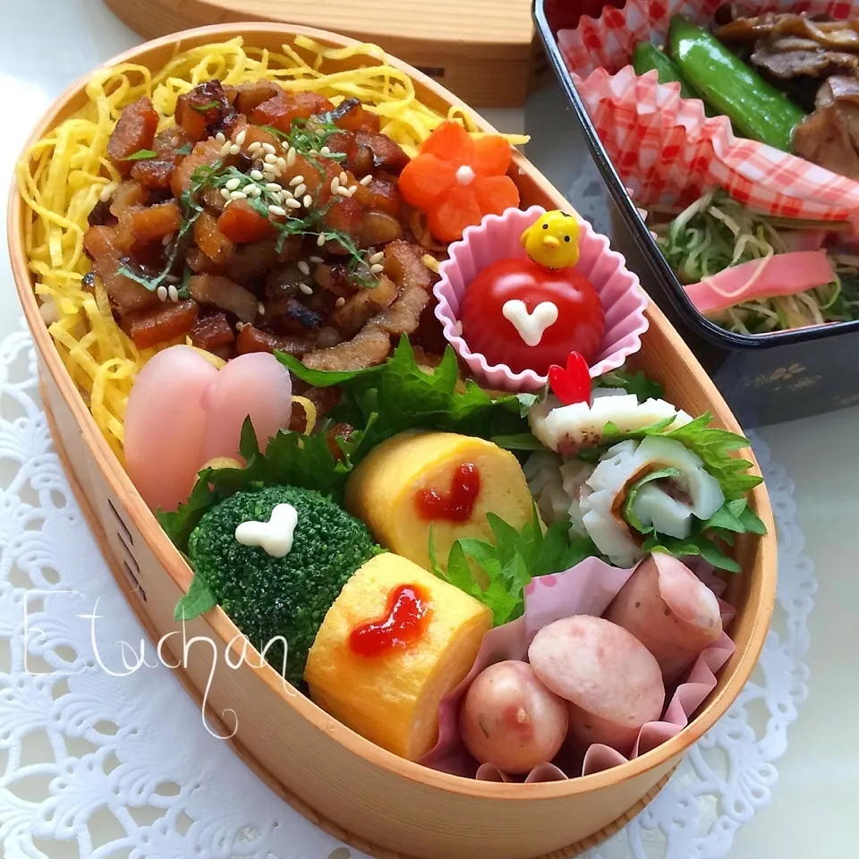 主人の夜勤弁当♡穴子ご飯。|★えっちゃん★さん