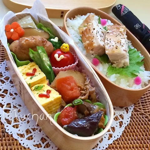 Snapdishの料理写真:主人の夜勤弁当♡鶏肉の塩麹焼き。(*^^*)|★えっちゃん★さん