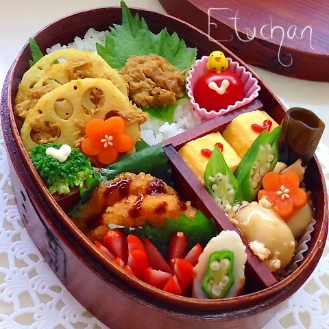 主人の夜勤弁当♡シーチキンのカレーそぼろ。(*^^*)|★えっちゃん★さん