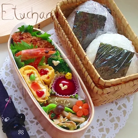 主人の夜勤弁当♡おにぎり。(*^^*)|★えっちゃん★さん