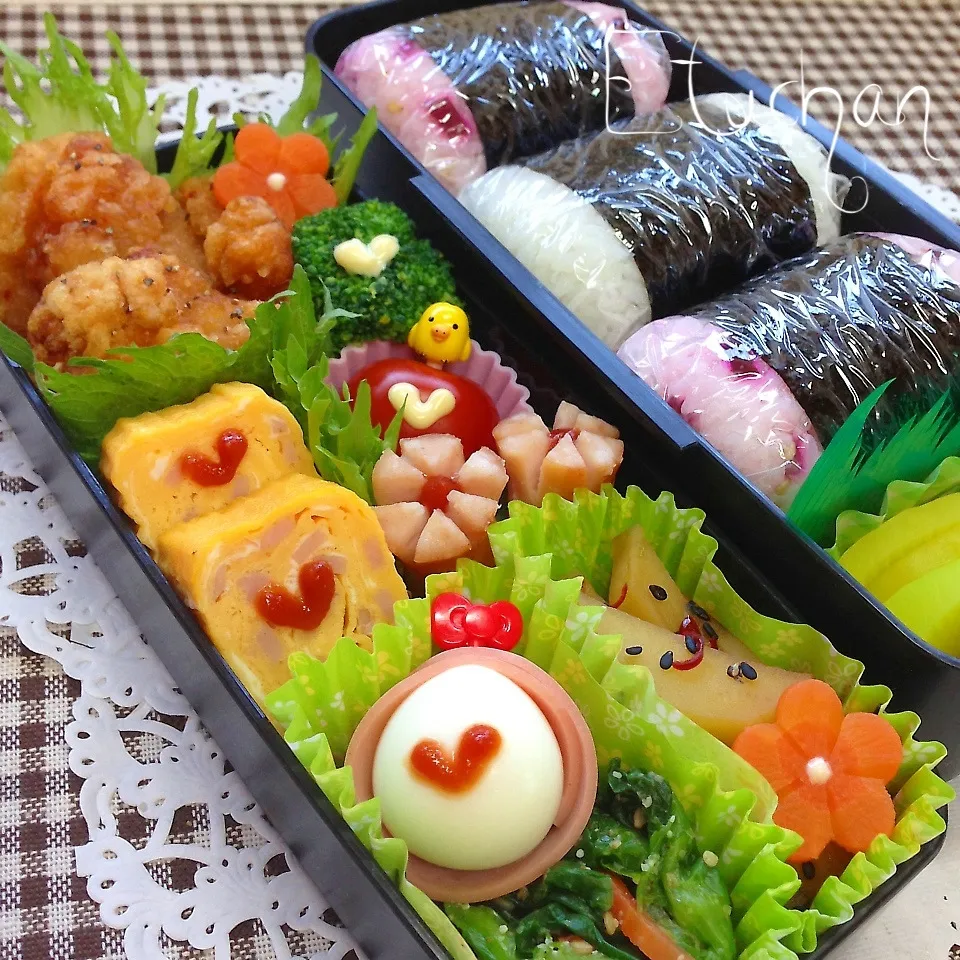 主人の夜勤弁当♡しば漬け入りおにぎり〜(*^^*)|★えっちゃん★さん