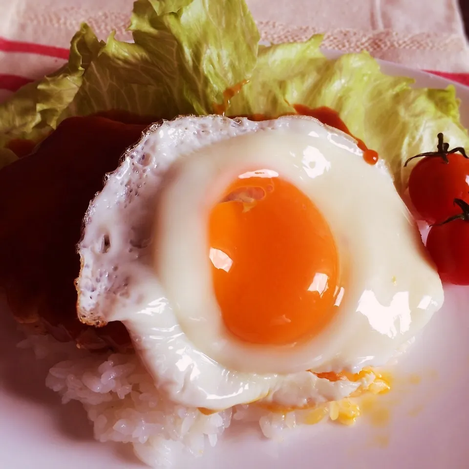 Snapdishの料理写真:マネっこ♡ロコモコ丼♪|ゆきさん