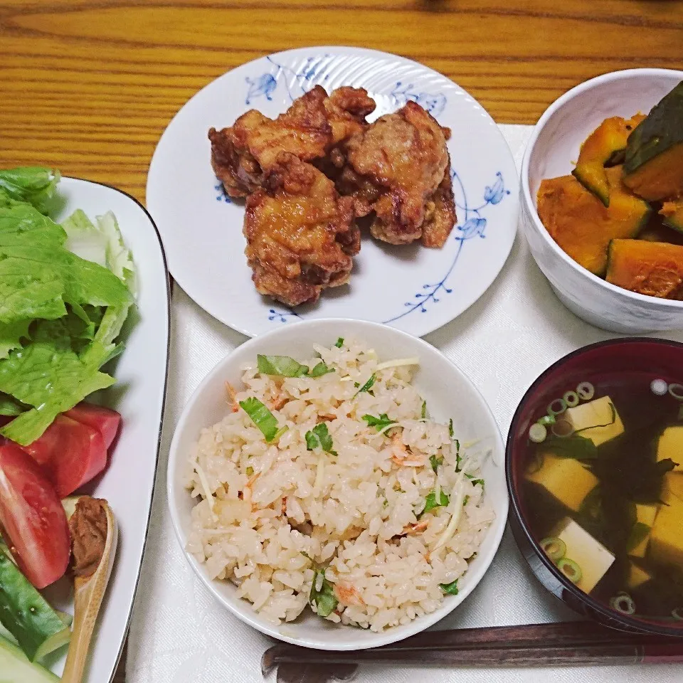 桜えびの炊き込みご飯 5/13夕食|卯月さん