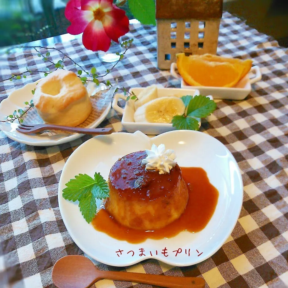 Snapdishの料理写真:さつまいもプリン♡|ゆりこさん