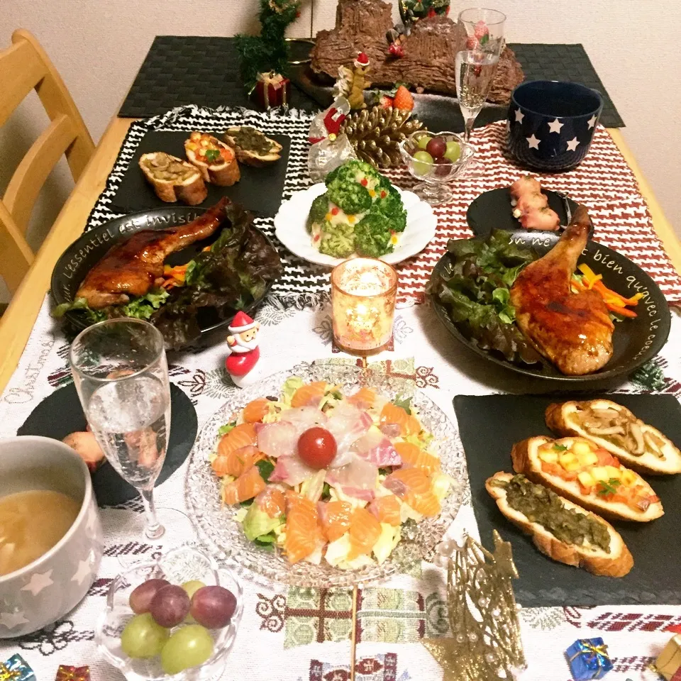 Snapdishの料理写真:2018Xmas ‧˚₊*̥(* ⁰̷̴͈꒨⁰̷̴͈)‧˚|miyu໒꒱· ﾟさん