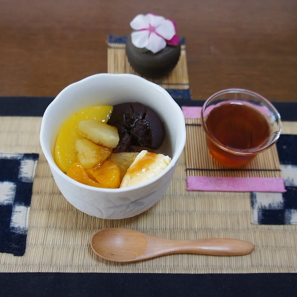 自家製クリームあんみつ…週末のお菓子♪|chapkanonさん