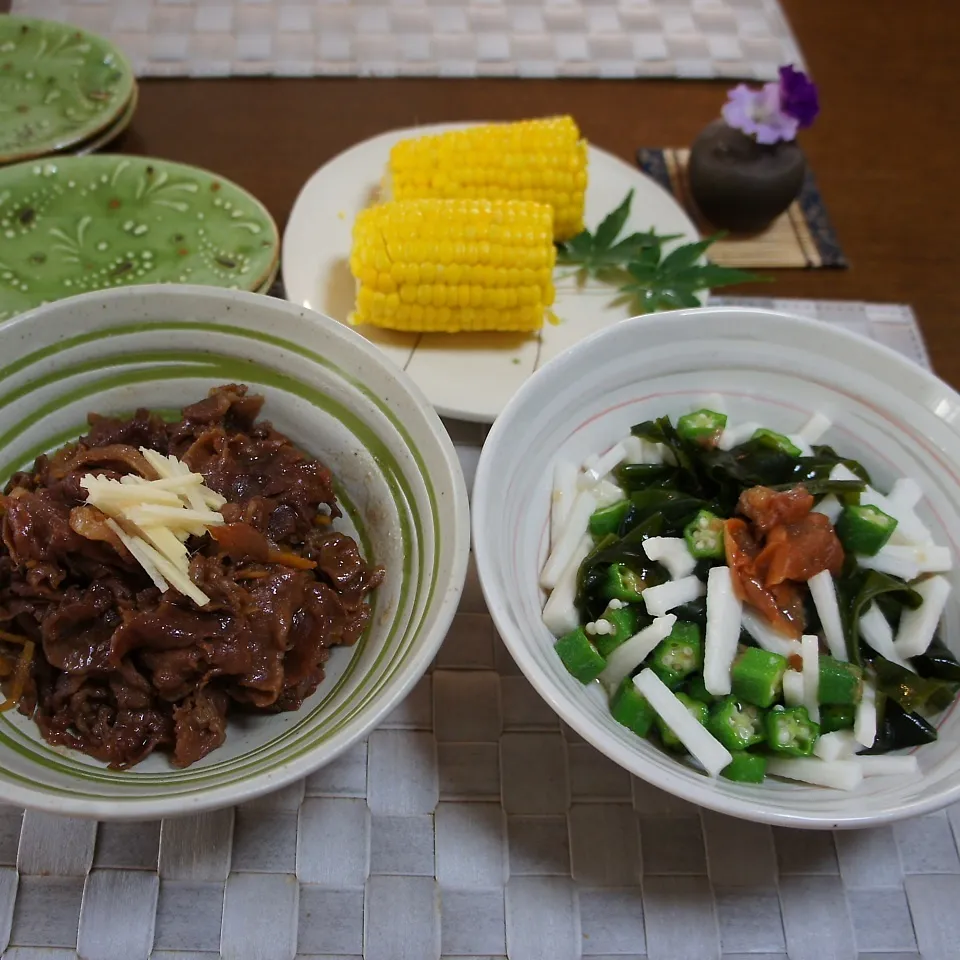 ネバネバサラダ＆牛肉のしぐれ煮|chapkanonさん