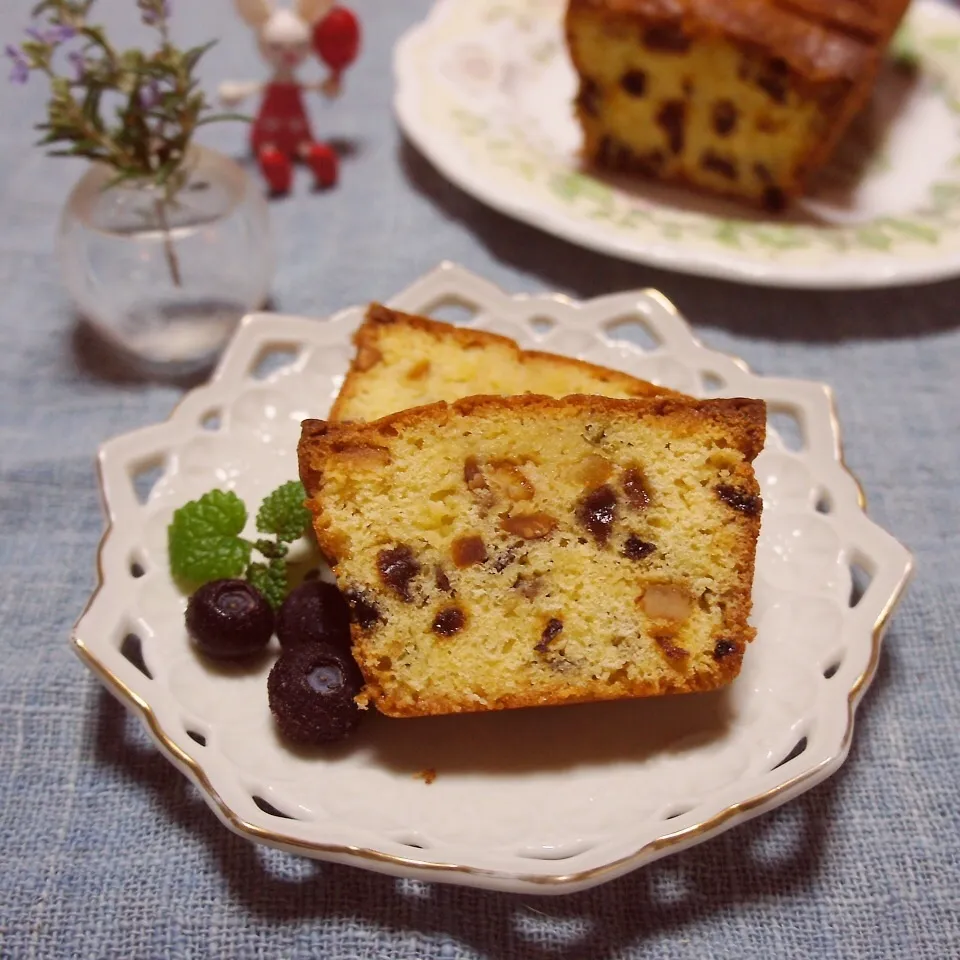 ドライフルーツのパウンドケーキ…週末のお菓子♪|chapkanonさん