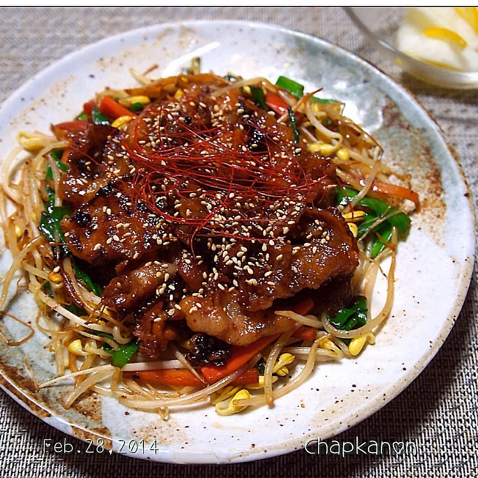 懐かしの体育会系ご飯！焼肉&野菜炒め|chapkanonさん