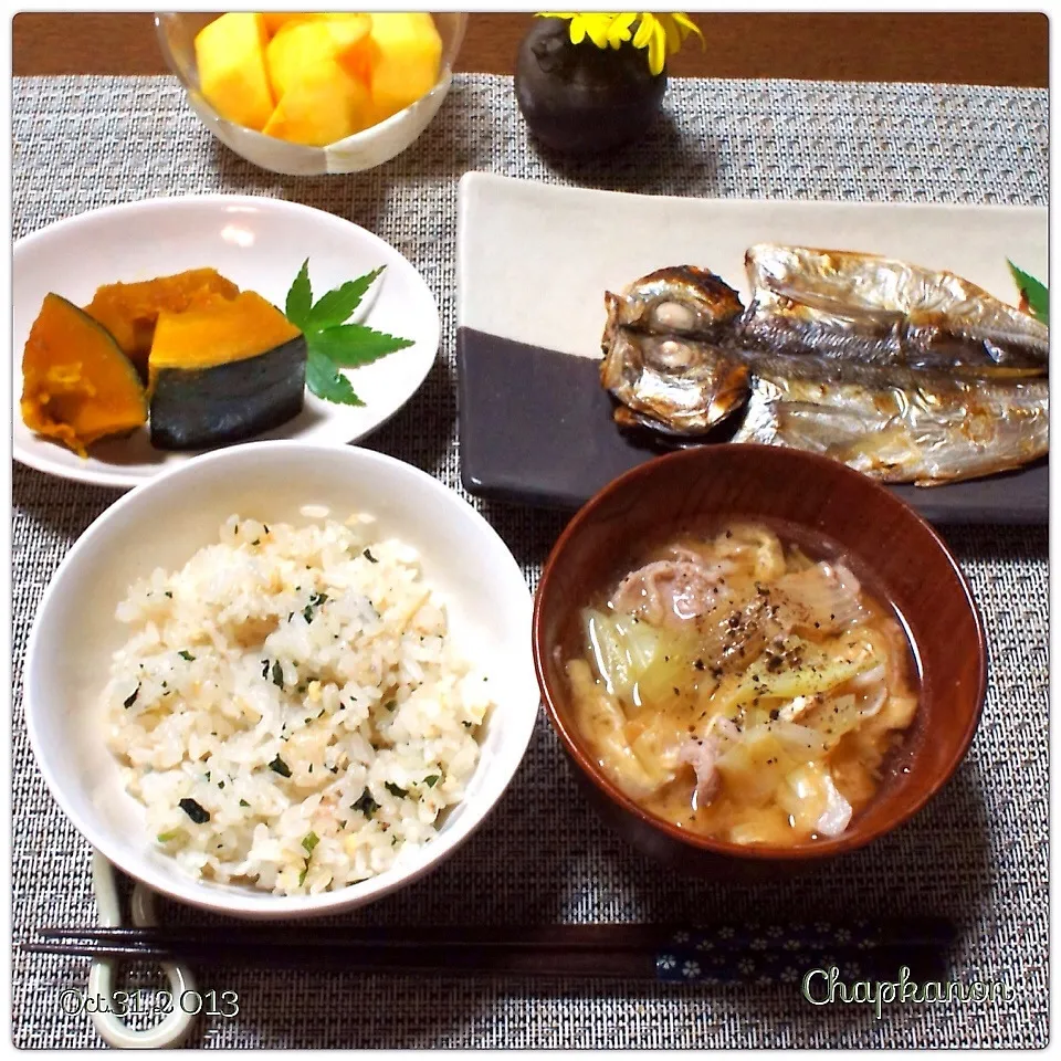 Snapdishの料理写真:わかめご飯☆おうちの和食|chapkanonさん